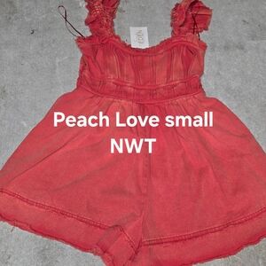 Peach Love California Red Jumpsuit